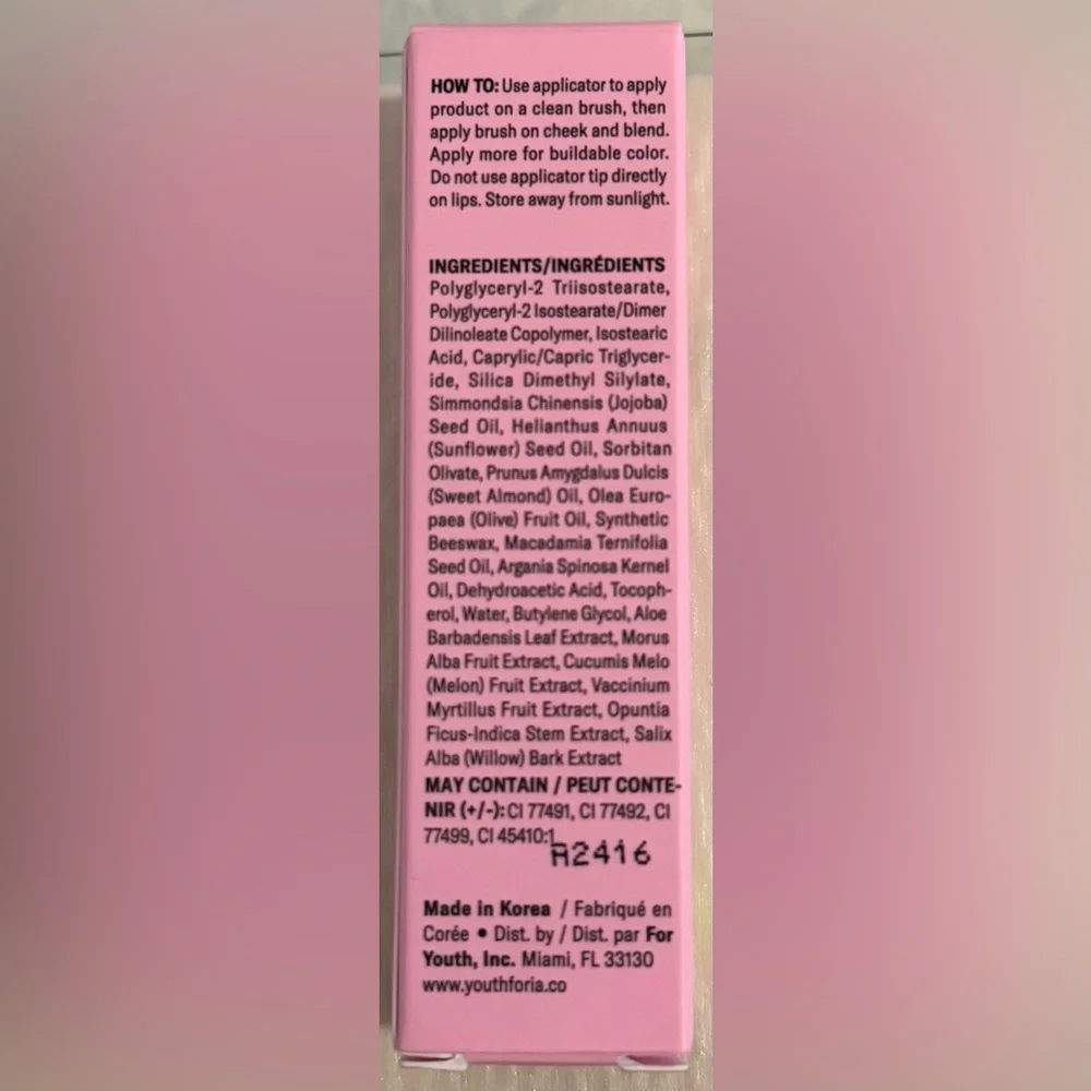 Youthforia Pink Blush Oil